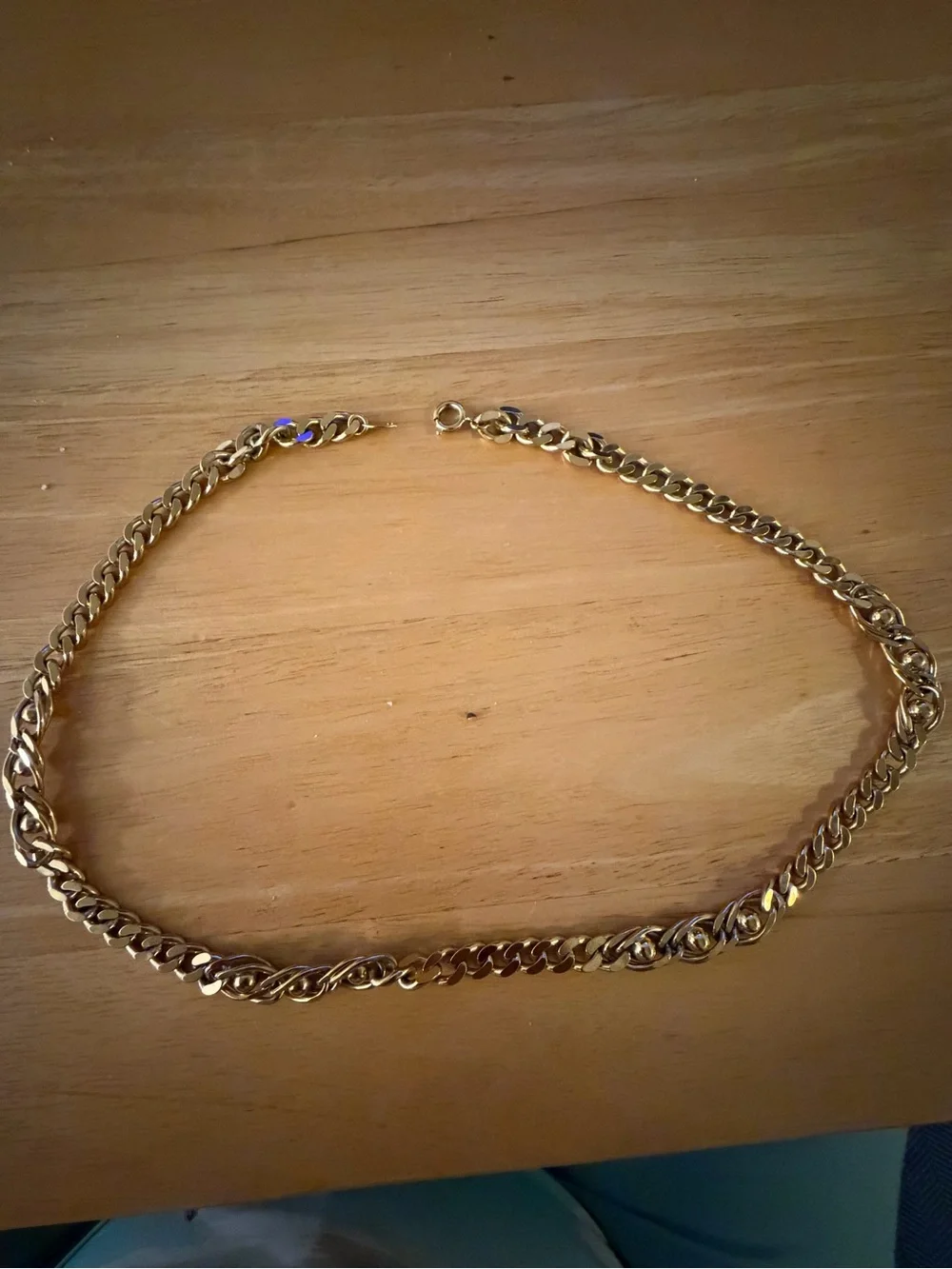 Trifari Gold-Tone Twisted Link Necklace